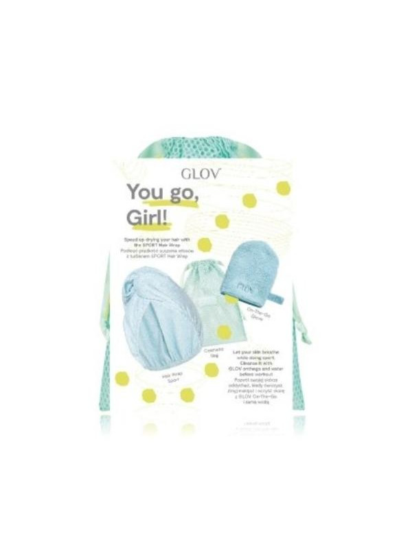 GLOV You go , Girl! Care set Hair turban + face washcloth