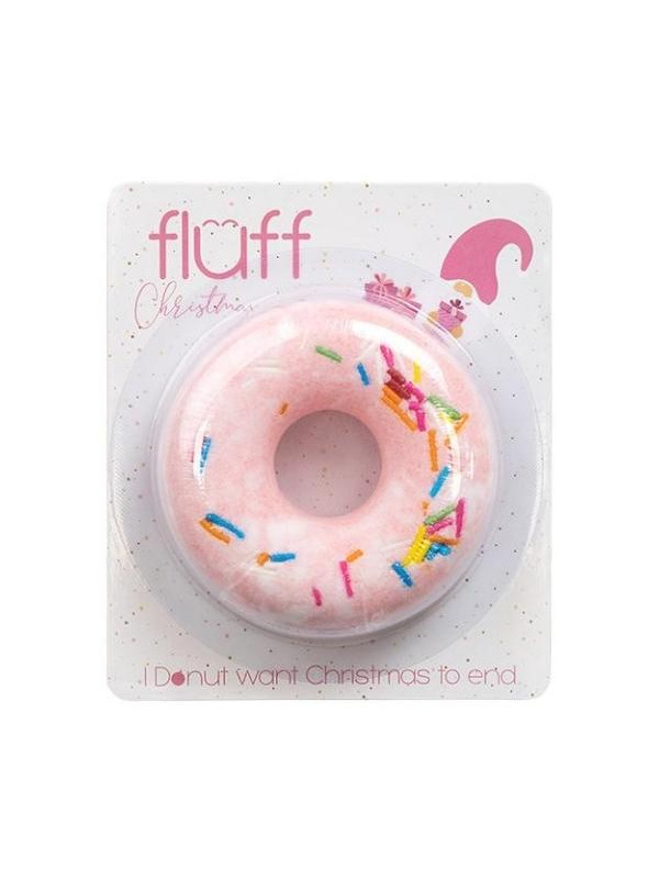 Fluff Christmas Donut voor in bad met de geur van suikerspin 60 g