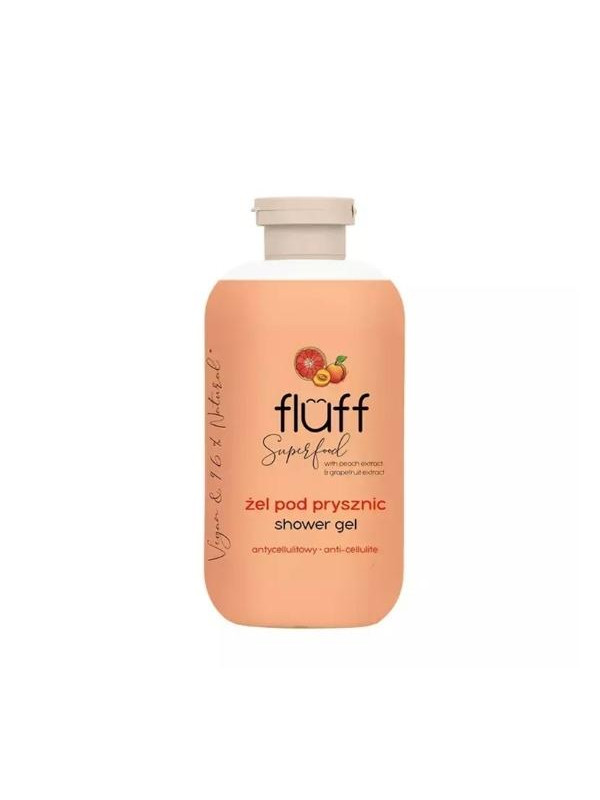 Fluff Superfood Douchegel met de geur van perzik en pompelmoes 500 ml