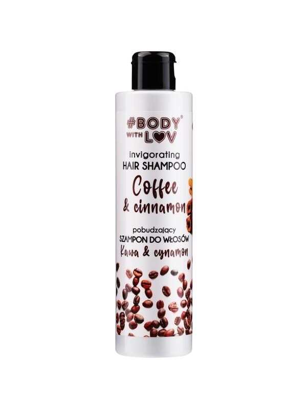 Body with Lov stimulating Coffee and Cinnamon hair shampoo 250 ml