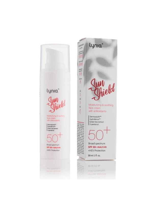 Lynia Sunshield SPF50 + moisturizing and soothing protective cream with antioxidants 30 ml