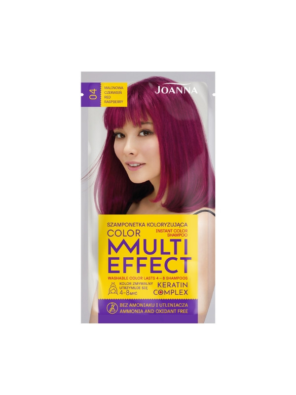 Joanna Multi Effect Color Coloring haarshampoo /04/ Frambozenrood