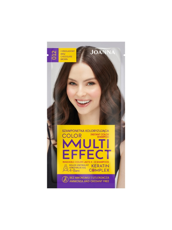 Joanna Multi Effect Color Coloring haarshampoo /012/ Chocoladebruin