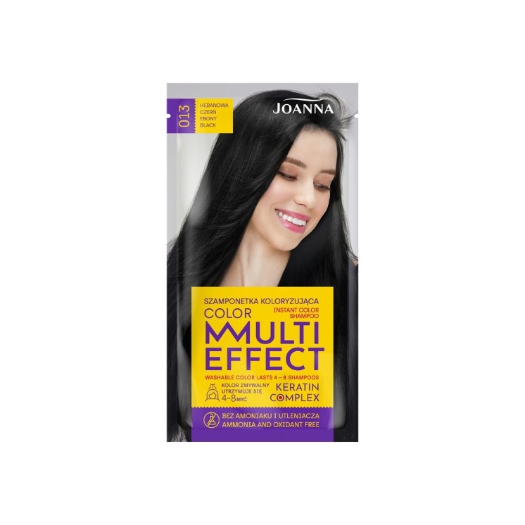 Joanna Multi Effect Color Coloring hair shampoo /013/ Ebony black