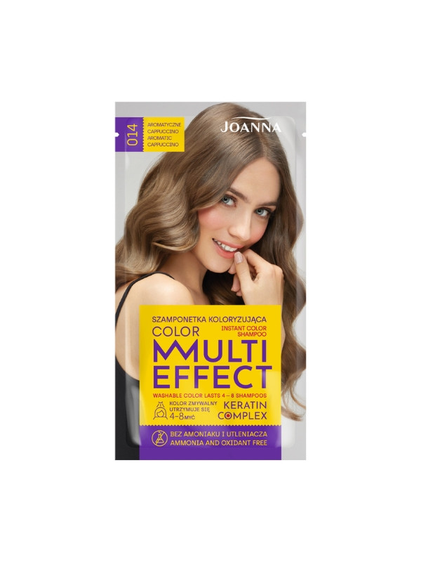 Joanna Multi Effect Color Coloring hair shampoo /014/ Aromatic cappuccino