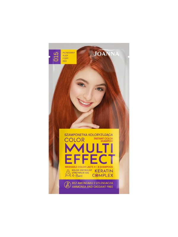 Joanna Multi Effect Color Coloring haarshampoo /015/ Vlammend rood