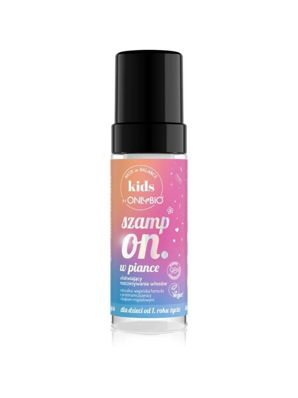 ONLYBIO Hair in Balance Kids Schuimshampoo voor makkelijk doorkambaar 150 ml