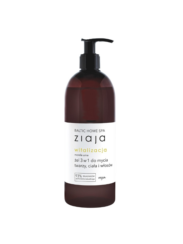 Ziaja Baltic Home Spa Witalizacja Gel 3in1 voor het wassen van gezicht, lichaam en haar 500 ml