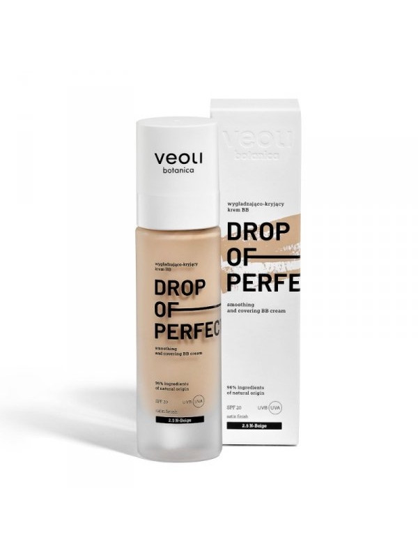 Veoli Botanica Drop of Perfection SPF20 gladmakende en dekkende BB cream met een lichte formule /2. 5 / Beige 30 ml