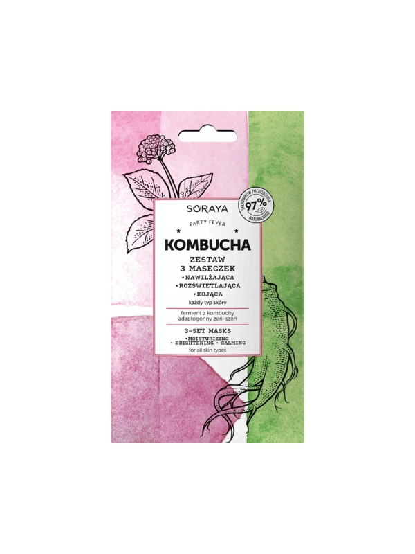 Soraya Kombucha Set of 3 Masks for each skin type 3x8 ml