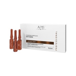 Apis Coffee Shot Coffee Ampoule Anti-aging met cafeïnezuur en maanzaadextract "Plumping Effect" 10 x 3, 5 ml