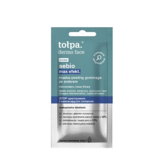 Tołpa Dermo Face Sebio Max Effect. Gommage peeling masker met zilver 8 ml