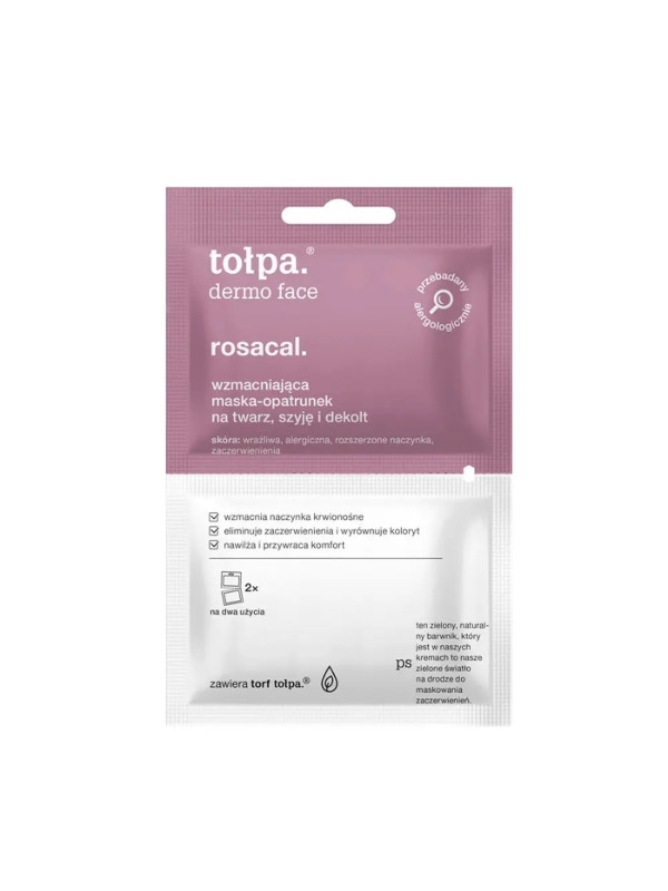 Tołpa Dermo Face Rosacal. versterkend Masker-verband voor gezicht, hals en decolleté 2x6 ml