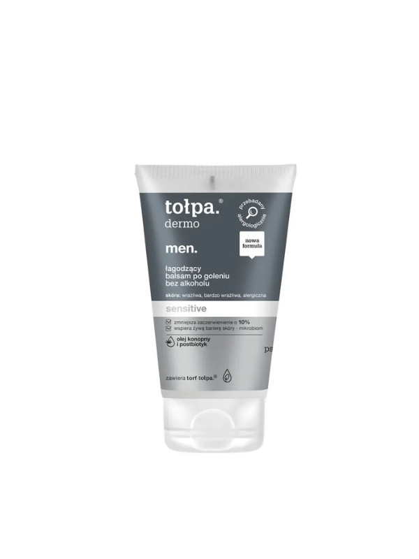 Tołpa Dermo Men . Sensitive verzachtende aftershavebalsem zonder alcohol 100 ml