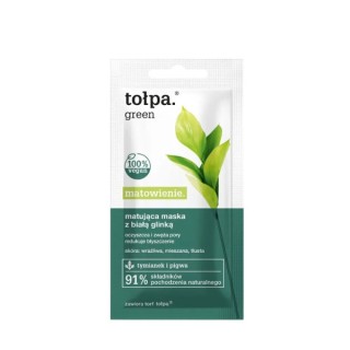 Tołpa Green aanslag. matterend masker met witte klei 8 ml