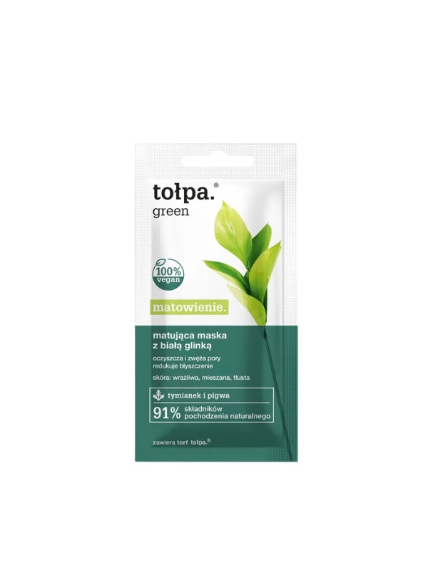 Tołpa Green tarnishing. mattifying mask with white clay 8 ml