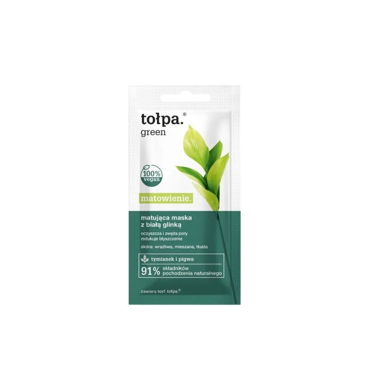 Tołpa Green aanslag. matterend masker met witte klei 8 ml