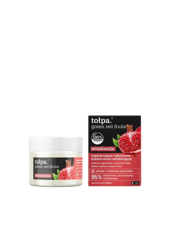 Tołpa Green Red Fruits vitalisering. regenererende nacht Vitaliserende masker-crème 50 ml