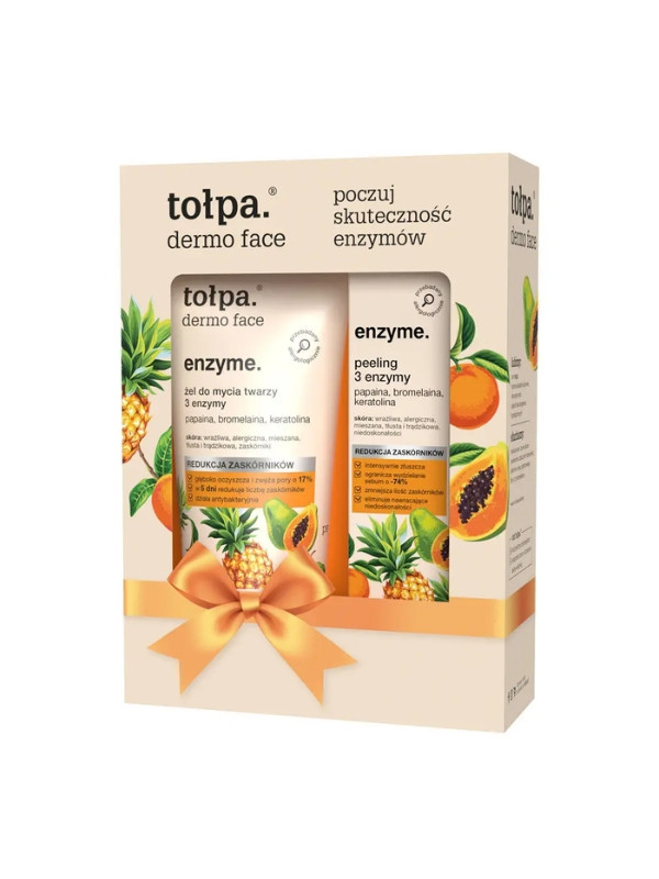 Tołpa Na Gift Gezichtswasgel 3 enzymen 150 ml + Peeling 3 enzymen 40 ml