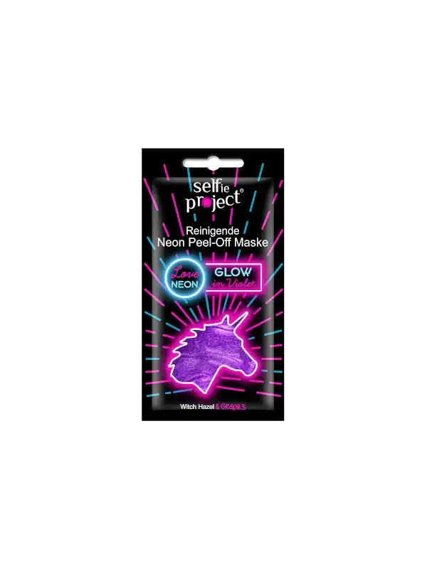 Selfie Project Cleansing Neon Face Mask Peel-off Glow in Violet 10 ml(31-08-2024)