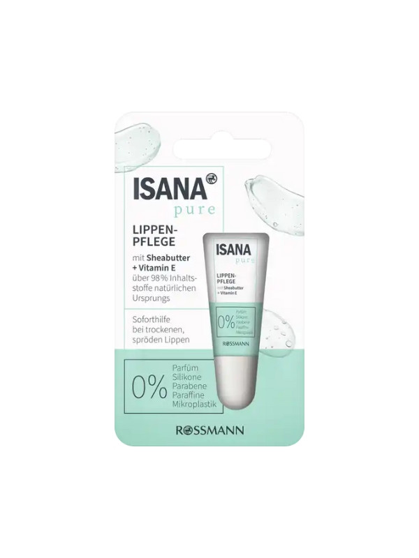 Isana Pure Lip Balm with Shea Butter and Vitamin E 10 ml