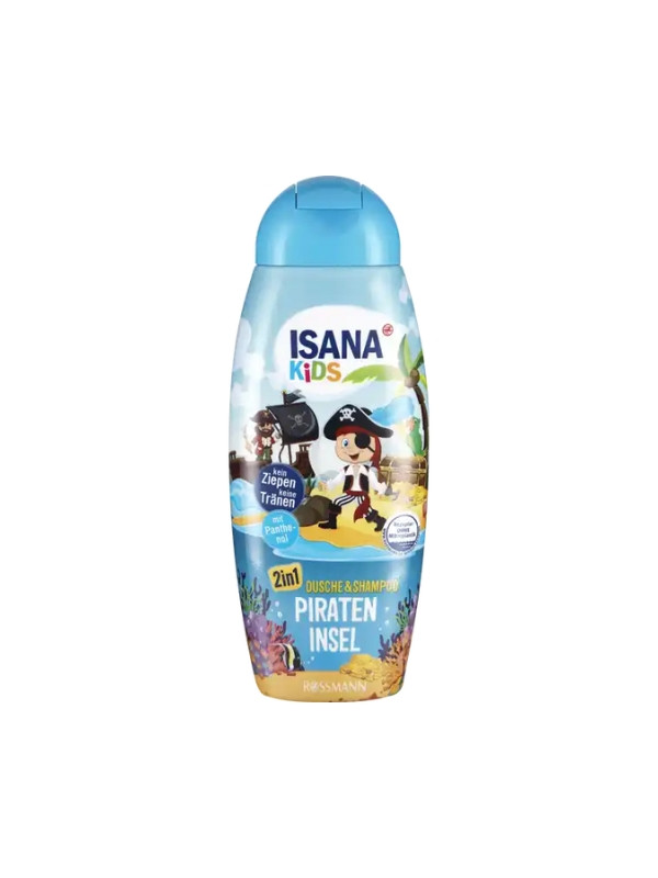 Isana Kids 2in1 Gel, Shampoo for children's hair Pirate Island 300 ml