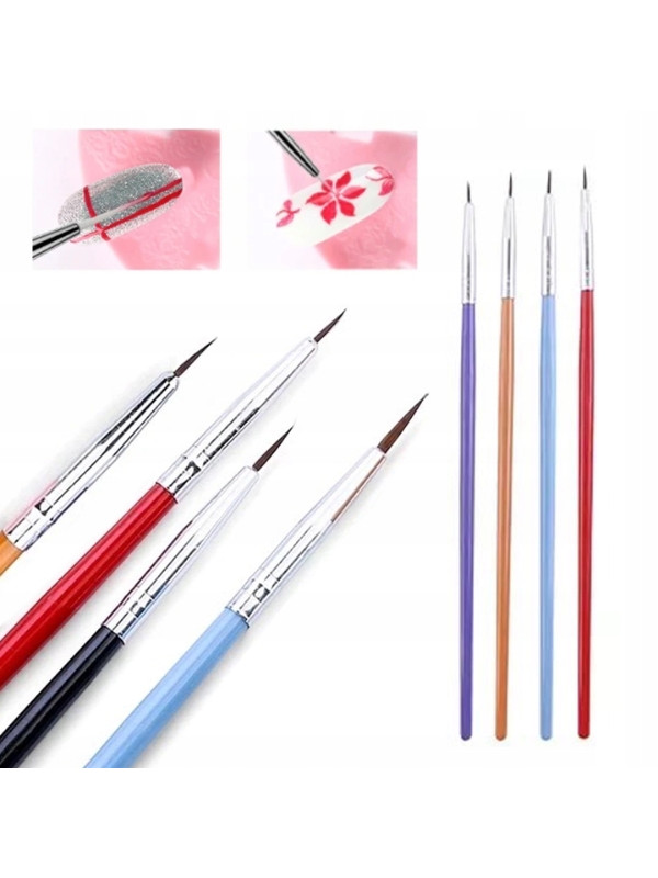 A set of nail art brushes 4 pieces