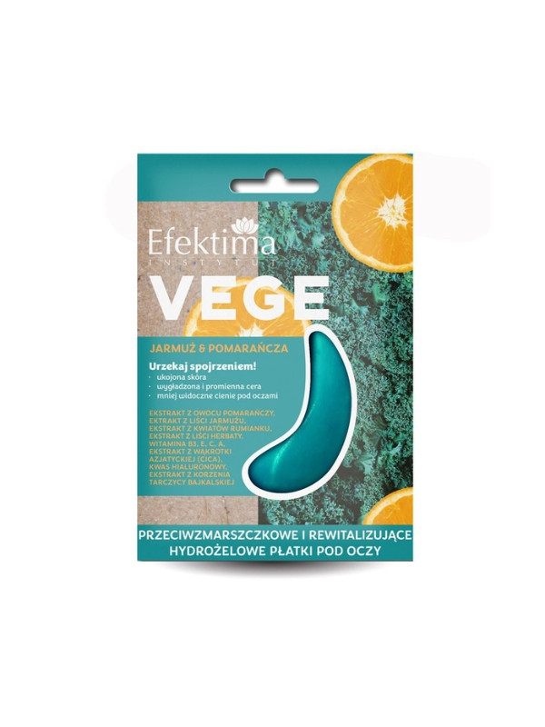 Efektima Vege Kale & Orange hydro gel Eye Pads Anti-wrinkle and Revitalizing 2 pieces