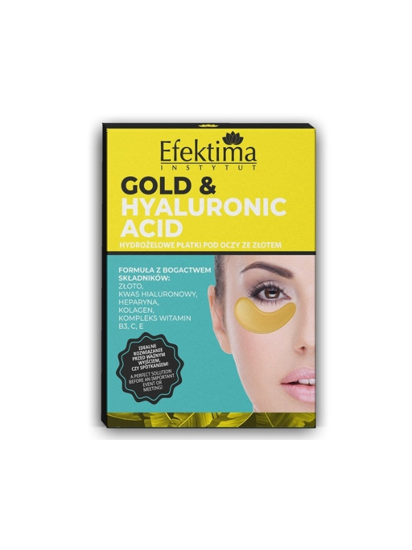 Efektima Gold & Hyaluronic Acid hydro gel Eye pads with Retinol 3 pairs