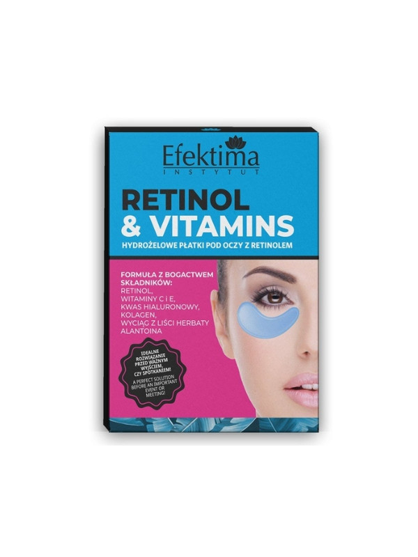 Efektima Retinol & Vitamins hydro gel Eye pads with Retinol 3 pairs