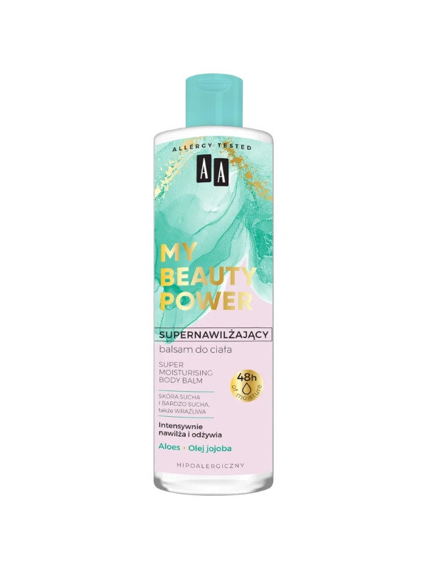 AA My Beauty Power Super Moisturizing Body Lotion Aloe Vera 48h 400 ml