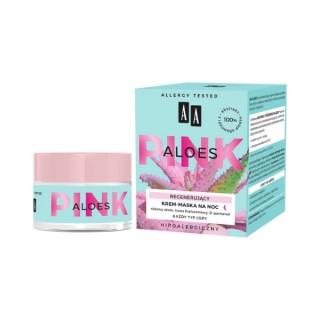 AA Aloe Pink regenererend gezichtscrème-masker voor de nacht 50 ml