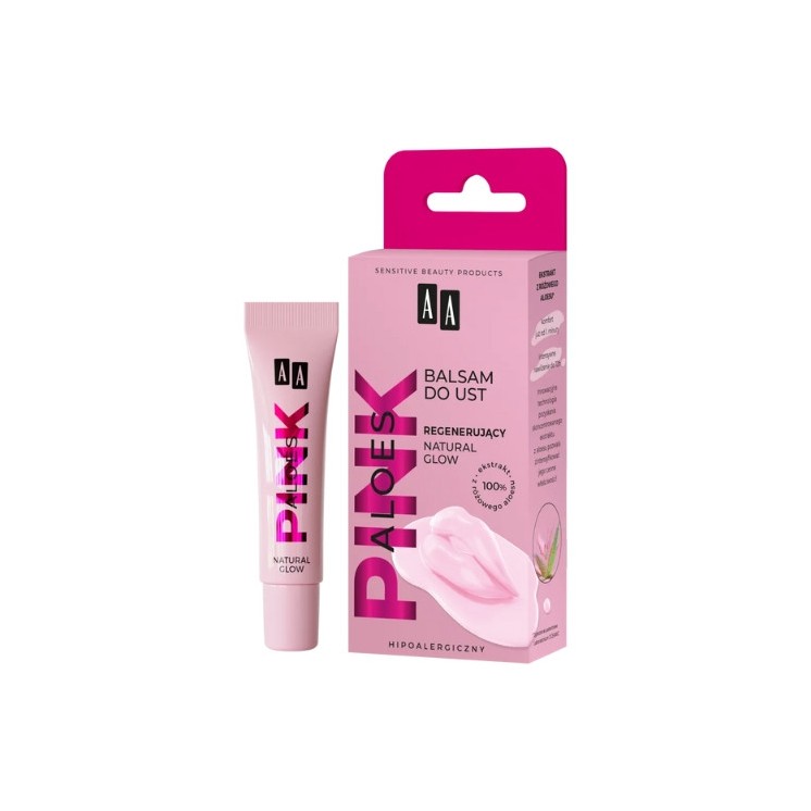 AA Aloë Pink regenererende Natural Glow Lippenbalsem 10 g