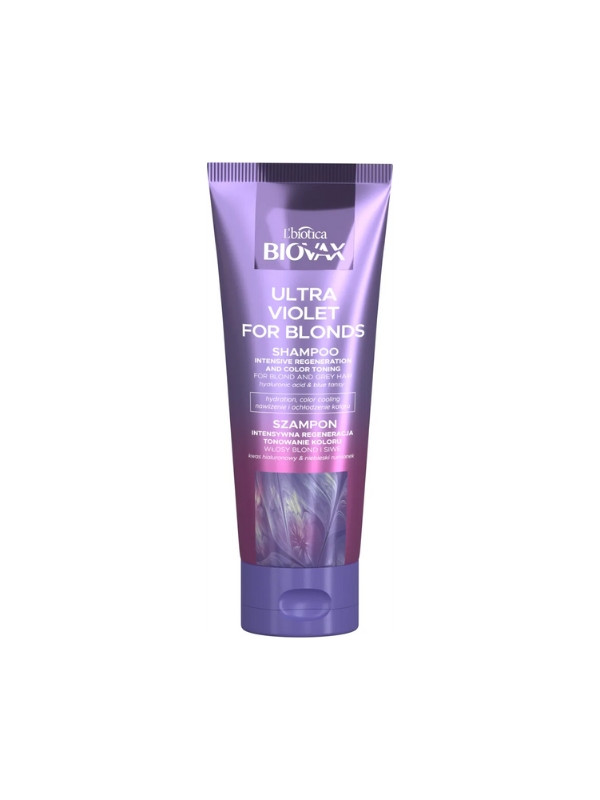 Biovax Ultra Violet Intensief Regulerende Shampoo voor blond en grijs haar 200 ml