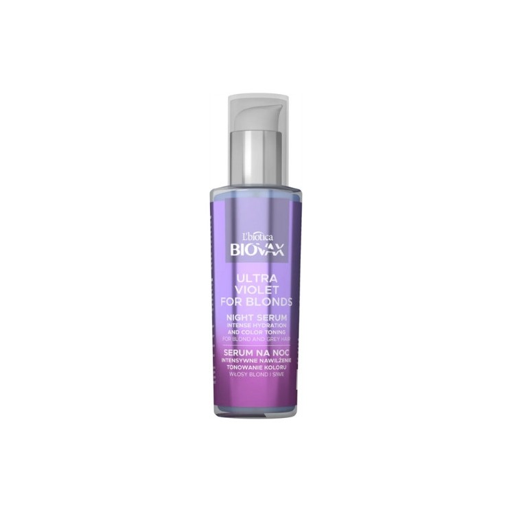 Biovax Ultra Violet intensively regulating Serum for blond and gray hair at night 100 ml