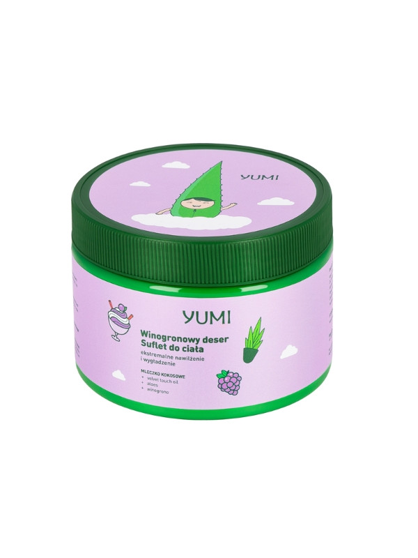 Yumi aloe vera body soufflé moisturizing and smoothing Grape Dessert 300 ml