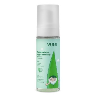 Yumi Face deep cleansing foam moisturizing and balancing Cucumber and Spinach 180 ml