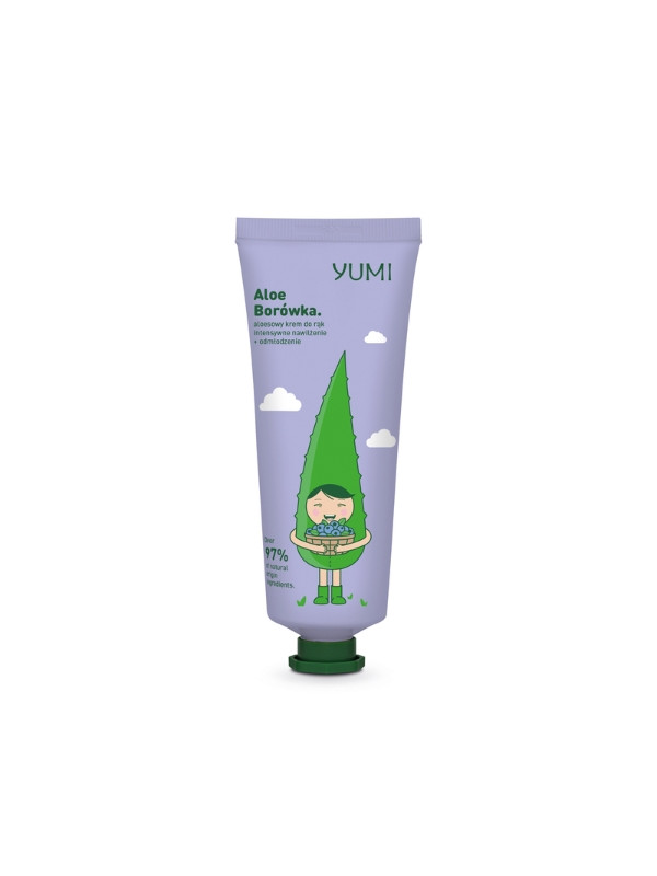 Yumi aloë handcrème intensief hydraterende Aloe bosbes 75 ml