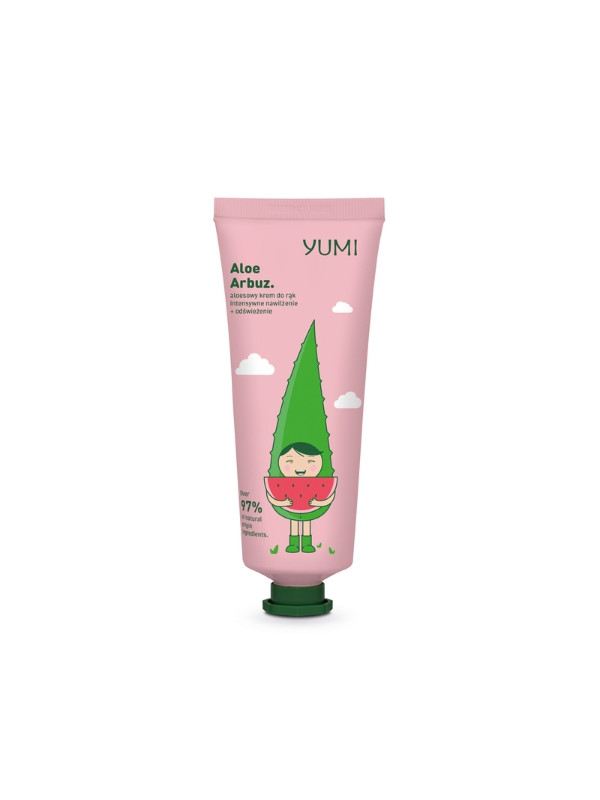 Yumi aloë handcrème intensief hydraterende Aloe Watermeloen 75 ml