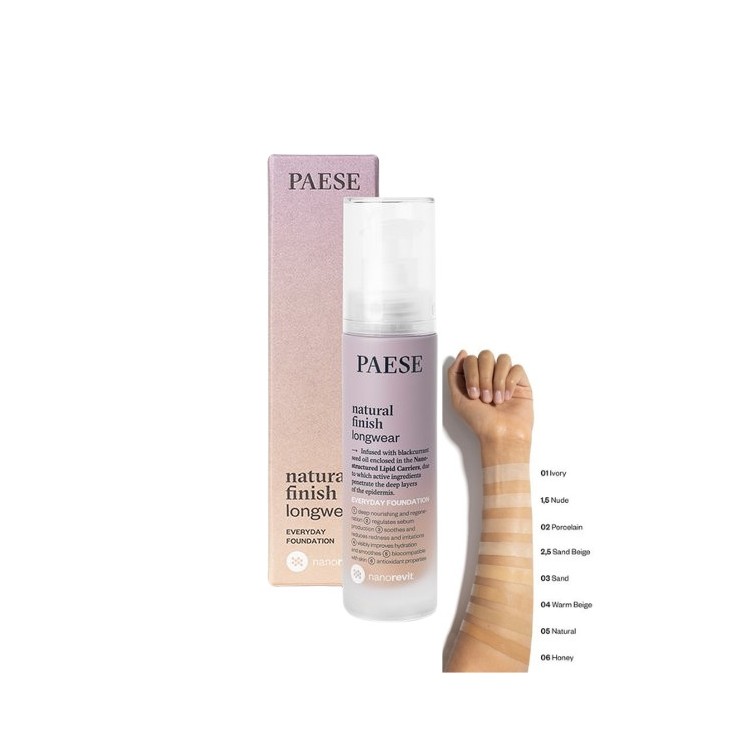 Paese Nanorevit langhoudende foundation met een natuurlijke finish /1, 5 / Nude 35 ml