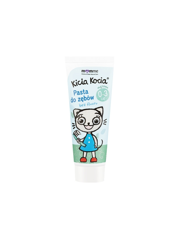 Momme Mother & Baby Natural Care Kitty Cat Tandpasta zonder fluoride 0-3 jaar Mint 50ml