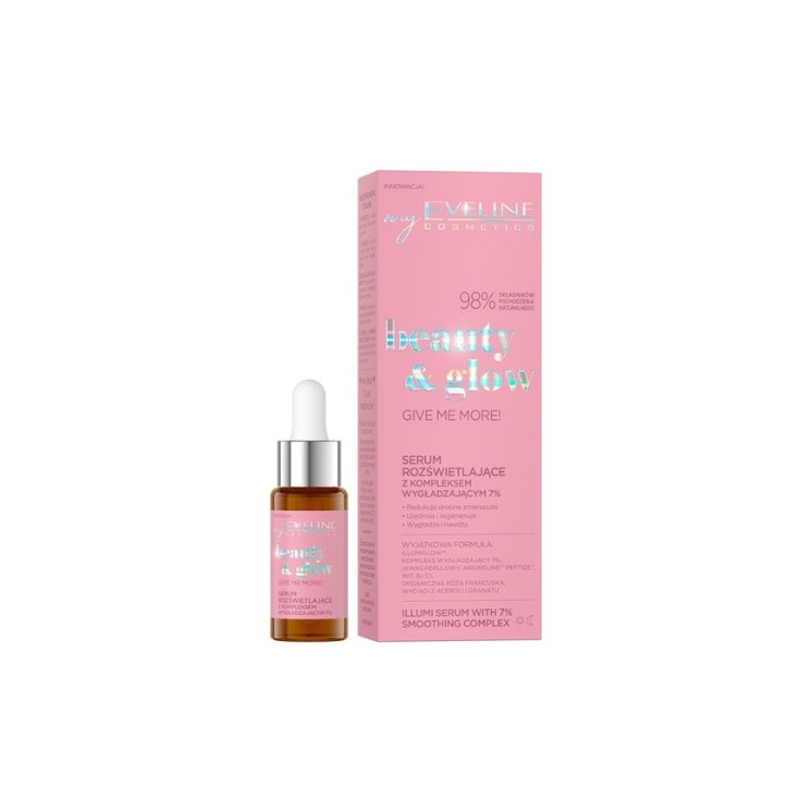 Eveline Beauty & Glow Gime Me More! Illuminating face Serum with smoothing complex 18 ml