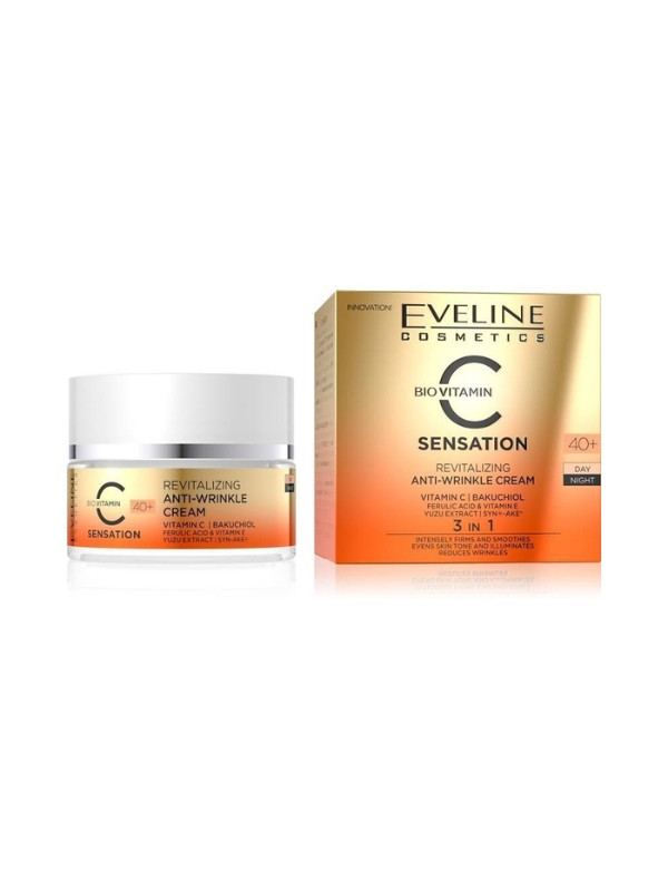 Eveline C Sensation revitalizing anti-wrinkle face cream for day and night 50 ml