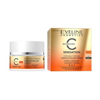 Eveline C Sensation strongly firming Face cream filling wrinkles for day and night 50 ml