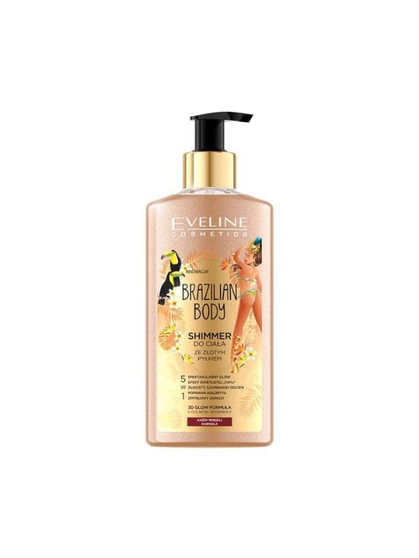 Eveline Brazilian Body Shimmer met goudstof 150 ml