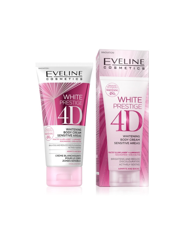 Eveline White Prestige 4D whitening bodycrème voor gevoelige zones 100 ml