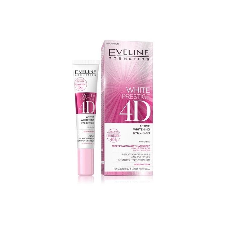 Eveline White Prestige 4D whitening gladmakende oogcrème 15 ml