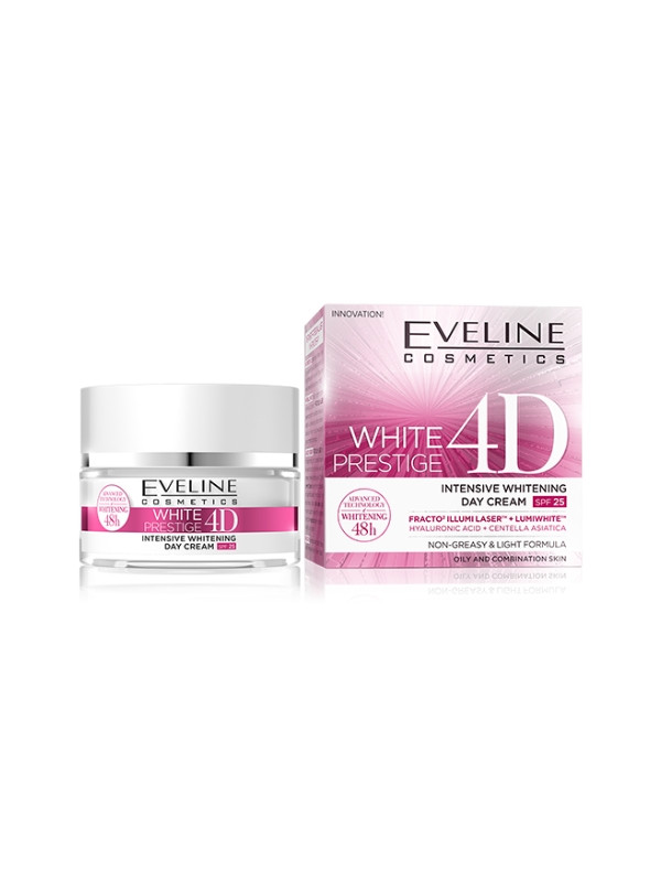 Eveline White Prestige 4D intensief whitening gezichtscrème voor de dag 50 ml