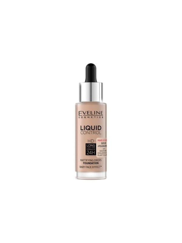 Eveline Liquid Control Foundation in a dropper /025/ Light Rose 32 ml