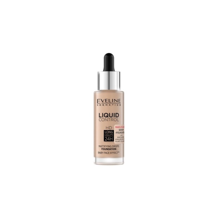 Eveline Liquid Control Foundation in a dropper /035/ Natural Beige 32 ml